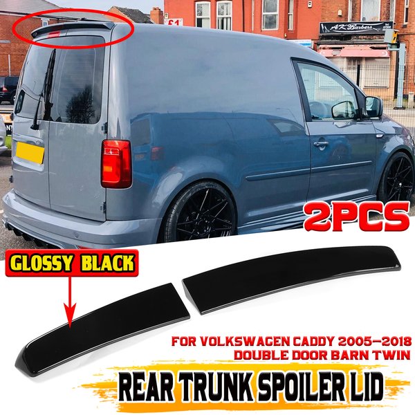 2 Stück Auto-Heckklappenspoiler Flügel Kofferraumlippen-Spoiler Verlängerungsflügel für Volkswagen für VW für Caddy 2005-2018 Doppeltür-Spoiler