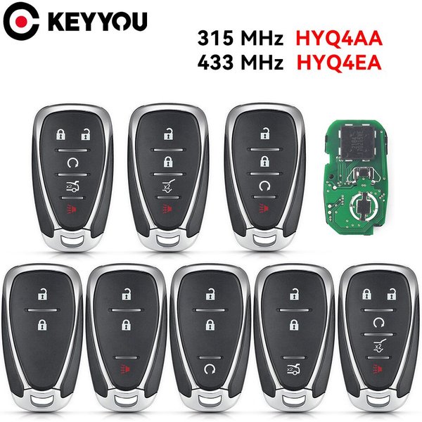 KEYYOU Fernbedienung Autoschlüssel 315/433 MHz HYQ4AA HYQ4EA für Chevrolet Camaro Volt Blazer Traverse Camaro Cruze Malibu Sonic Equinox Spark