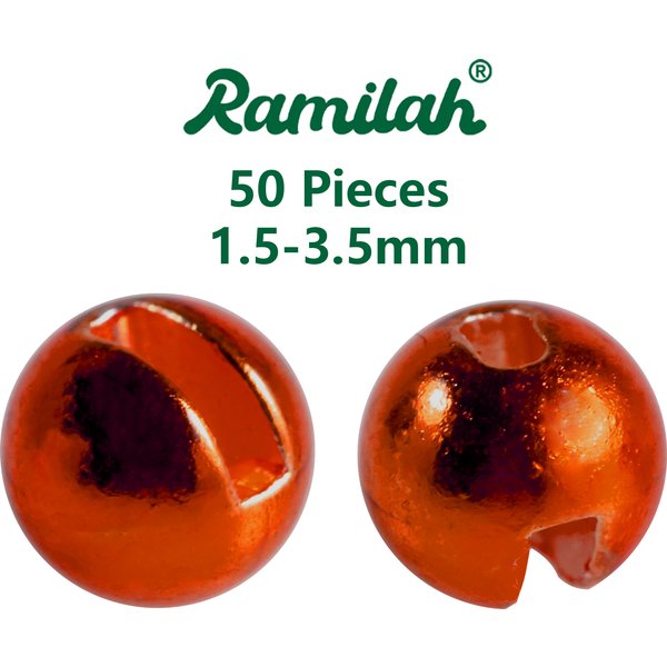50 pièces 32 couleurs 1.5-3.5mm perles de tungstène à fente pour attacher des mouches