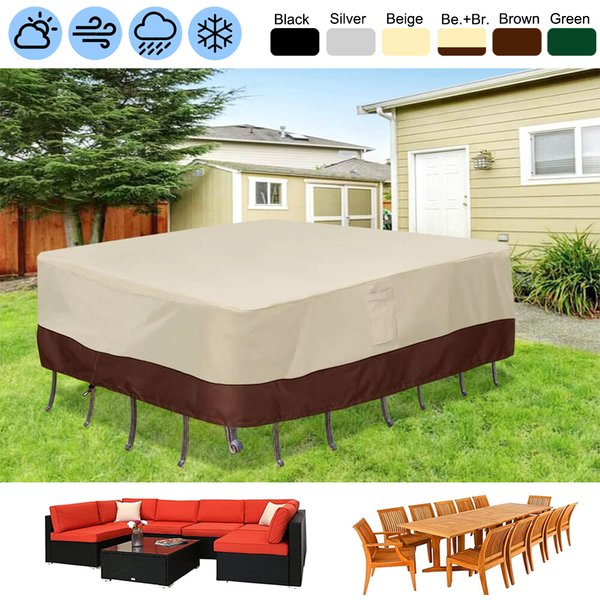 55 tailles, housse salon de jardin exterieur Housse de protection pour meubles de Patio, imperméable, pour jardin, pluie, neige, coupe-vent, Anti-UV, pour canapé, Table et chaise