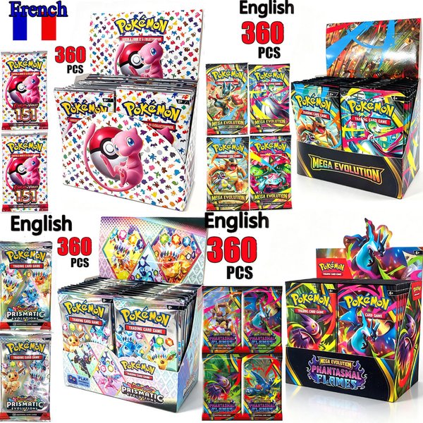 360P Francuski Pokémon TCG: Ecarlet & Violet Etsncelles Astral Radiance Obsidian Flames Booster Box Karty Pokémon Gra Karciana 36 Paczek w Pudełku