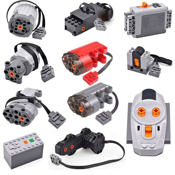 Power Functions Technical Parts Building Blocks Moc Motor PF Model Technik Servo RC Car Train Construction Bricks 8882 8883 4 5