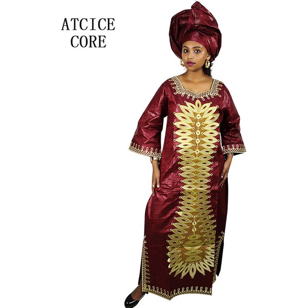 Afrikanisches dre ss für frauen plus si ze stickerei weddi ng gast langes maxi kleid mit schal