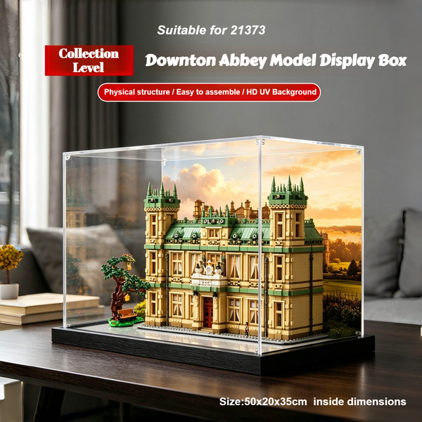 Neue 3-mm-Staubdichte Vitrine für Lego 21373 Downton Abbey Modell, Aufbewahrungsbox, Organizer, Dekoration (Lego-Set nicht enthalten)