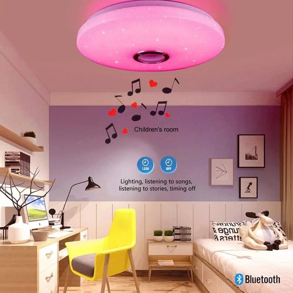 Moderne Deckenleuchten RGB Dimmen Heimbeleuchtung APP Bluetooth Musiklicht 52W 36W Intelligente Deckenleuchten mit Fernbedienung AC220V