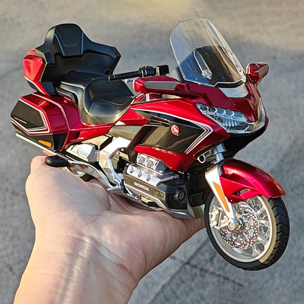 1:11 Honda Gold Wing GL800 2021 Legierung Druckguss Motorrad Modell Fahrzeug Sammlung Sound und Licht Off Road Autocycle Spielzeug Auto