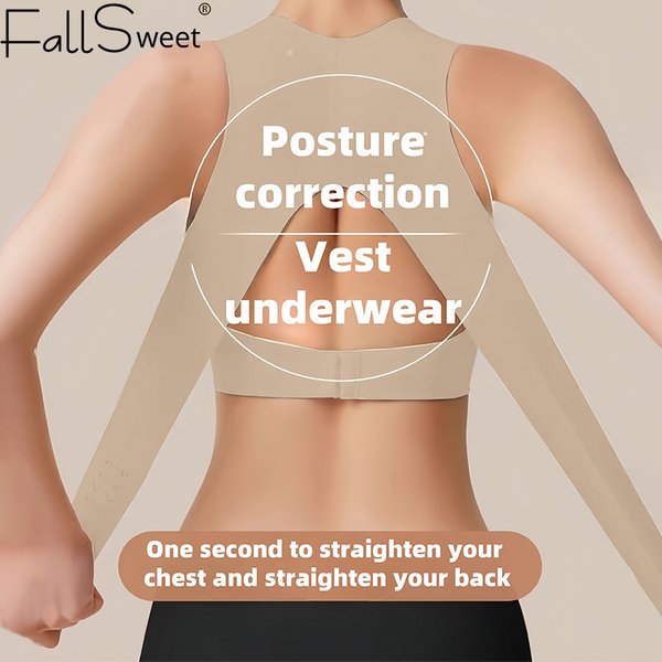 FallSweet Soutien-gorge de correction de posture sans fil pour femme Bralette push-up sans couture avec soutien croisé dans le dos pour la lingerie de mise en forme quotidienne