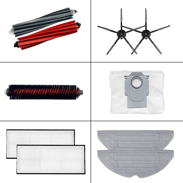 Pièces de rechange pour Roborock S8 Pro Ultra S8+, brosses latérales DuoRoller, chiffons de nettoyage, filtres HEPA, sacs à poussière, accessoires