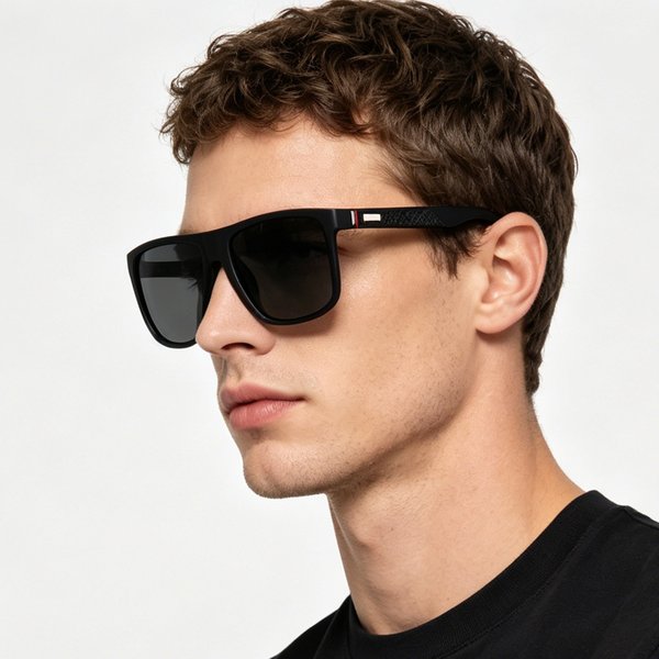 Luxus polarisierte Sonnenbrille Männer Modedesign quadratische Kunststoff Sonnenbrille männlich Vintage Fahr schirme uv400