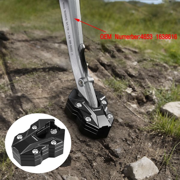 2024 2025 Für BMW R1300GS Adventure R1300GS mit adaptiver Höhenverstellung Seitenständer-Vergrößerungspad Fußplatte Erhöhung 0,5 Zoll 12,5 mm Ersatz 4653 1638616 BMW R1300GS GSA R1300 GS R1300 GS R