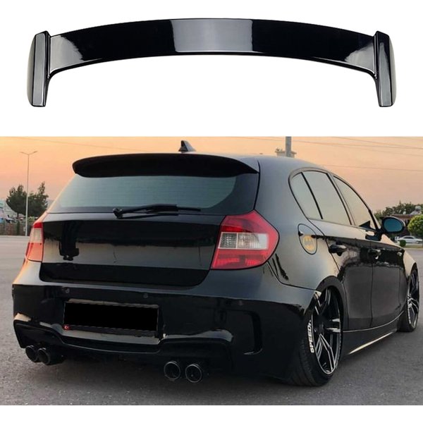 Heckspoiler für BMW 1er E87 E81 116i 118i 120i Schrägheck 2004-2013 5-Türer Glänzend Schwarz Kofferraum Oberer Splitter Lippe