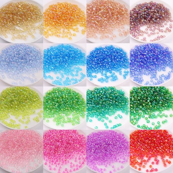 Multi-Size 1,5-4mm Glas Reis Perlen Magische Farbe Transparent Nachahmung Nissan Farbe Verstreute Perlen DIY Perlen Quaste Zubehör