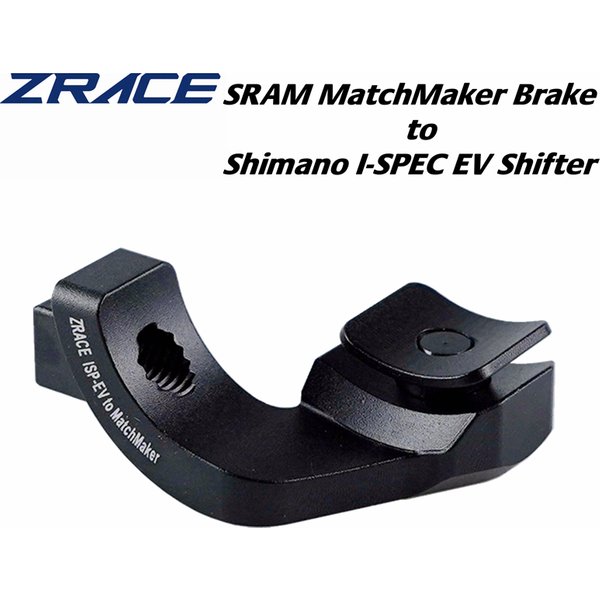 Adaptateur de levier de frein ZRACE ShiftMounts MatchMaker vers I-SPEC EV, pour montage de levier SRAM MatchMaker sur frein Shimano I-SPEC EV