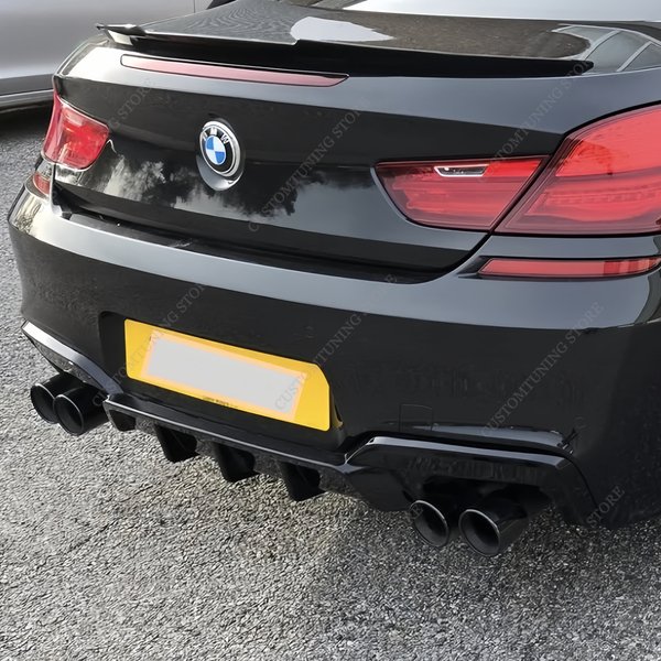 Gloss Black V Style Rear Bumper Diffuser Rear Valance For Bmw F06 F12 F13 640i 640d 650i 650d M Sport 2013-2018 Bodykits Tuning