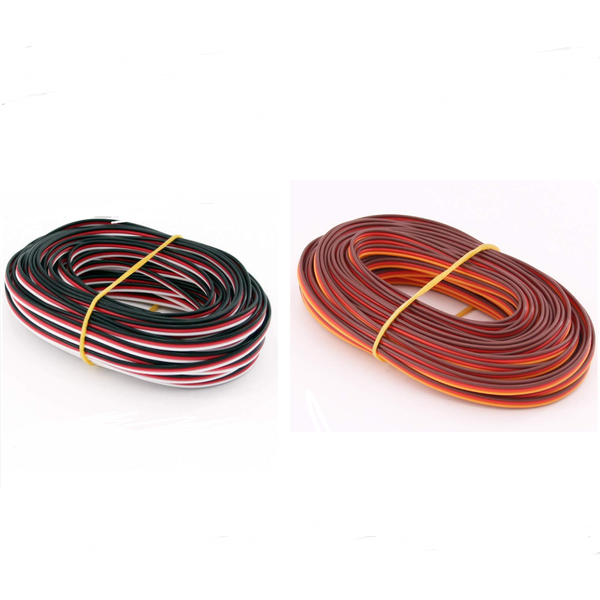 5 Meter 16 Fuß 26AWG/22AWG JR Futaba Servo-Verlängerungskabel Draht 30/60 Kabel Blei Erweiterte Verkabelung für RC-DIY-Zubehör