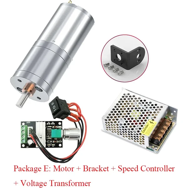 JGA25-370 Schneckengetriebemotor DC 12V 24V 12RPM-1360RPM Untersetzungsgetriebemotor Großes Drehmoment Hochleistungs-Umkehrmotor