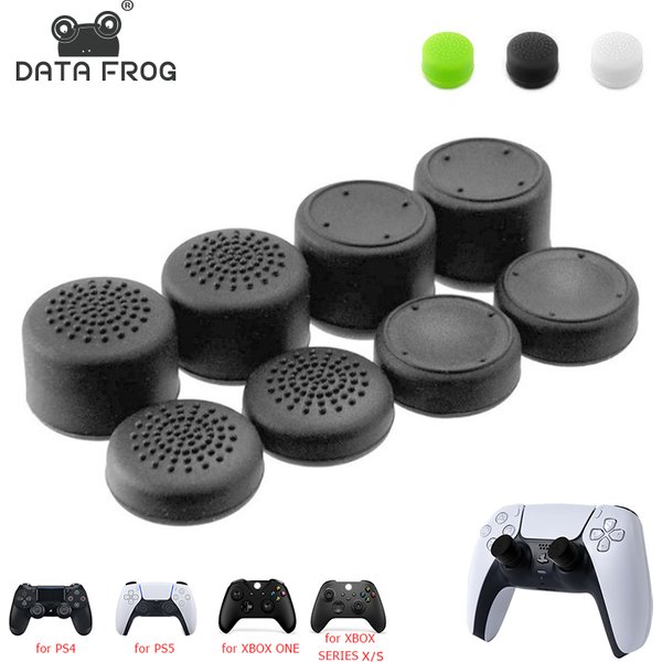 DATA FROG 8Pcs Controller Thumb-Stick Grip Cap Für PS5 Silikon Anti-Slip Analog Gummi Kappe Für PS4/Xbox Serie X/S Zubehör