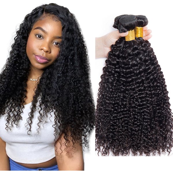 Brazilian Kinky Curly Wave Hair Bundles 1/3 Pieces Real Human Hair Bundles 10A 12-32 Inch Remy Human Hair Extensions For Women