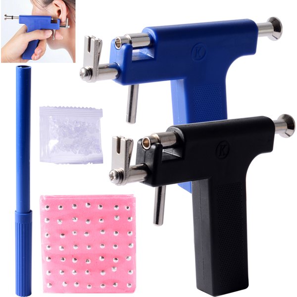 Professional Ear Piercing Gun Tool Set Professional Ear Piercing Gun Tool Set 98pcs Ear Studs Steel Ear Nose Navel Body Piercing