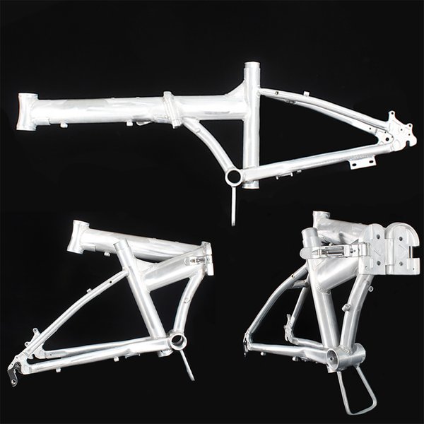 Rama rowerowa do składanych rowerów DIY, 20 cali, stop aluminium, hamulec tarczowy olejowy, zestaw ram, surowe części rowerowe, 135 mm, na zamówienie