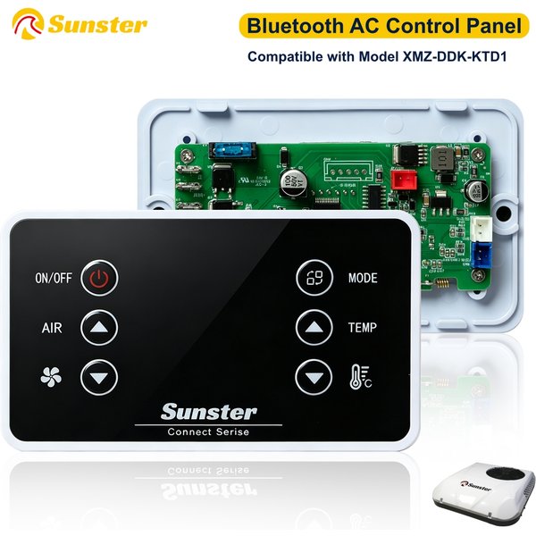 Sunster 12V/24V Bluetooth-Bedienfeld für Wohnwagen-LKW-Anhänger-Dachklimaanlage