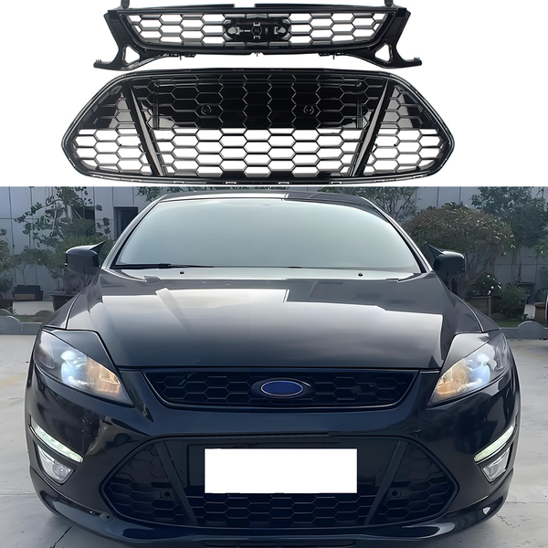 Front Upper Lower Grill Mesh Honeycomb Grid Grille Fit For Ford Mondeo 2011 2012 2013 MK4