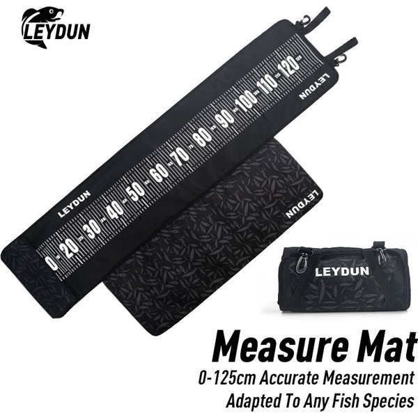 LEYDUN 125cm poisson mesure tapis de pêche outils est livré avec mesure règle et rembourré agenouillé Base de pêche outil
