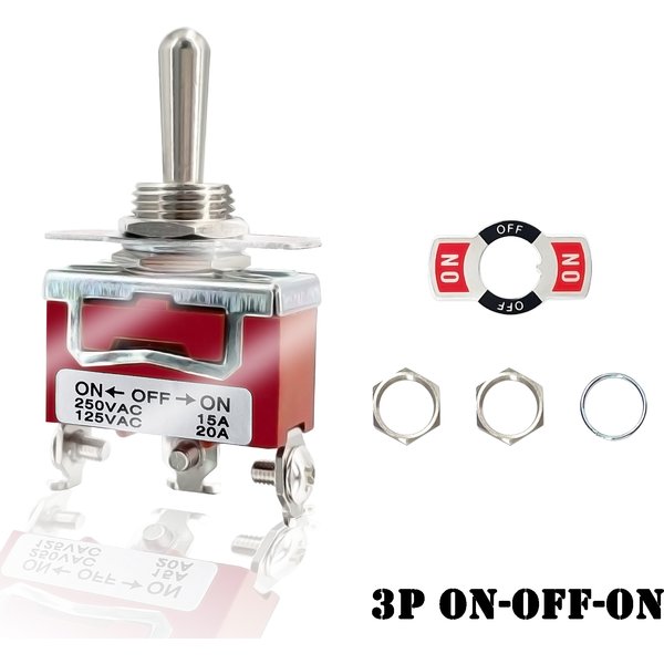 12V 3 Positions interrupteur à bascule ON OFF ON 2 Positions ON-ON 250VAC15A 125VAC 20A pour bateau Yacht pilote Instrument Automatif