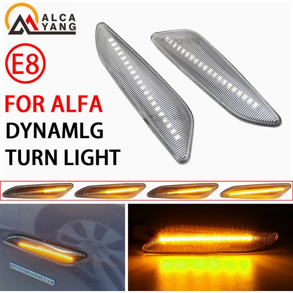 Clignotant dynamique à LED, marqueur latéral, clignotant, fusible, Fiat Tipo, Egea, Romeo 156, 147, Ypsilon III, Lancia Delta