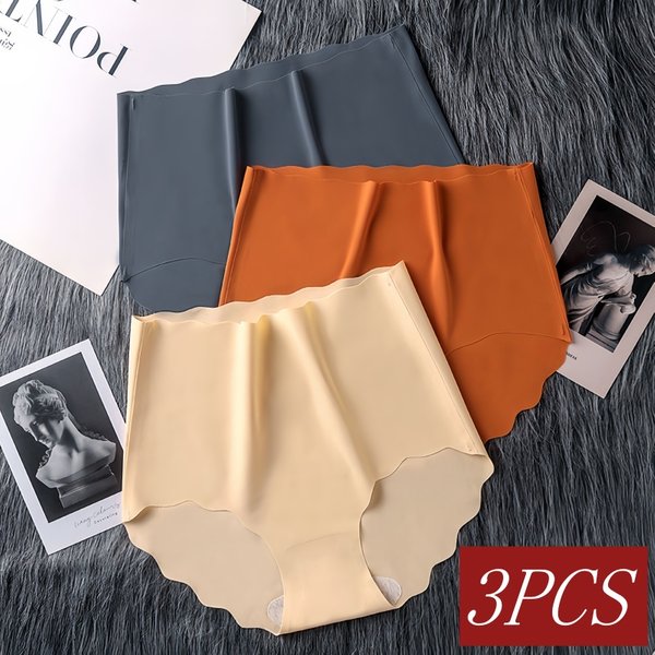 Culotte sans couture taille haute pour femmes, slip de levage de glace injHip, caleçon femme invisible, confortable, lingerie sexy, M-XXL, ensemble de 3 pièces