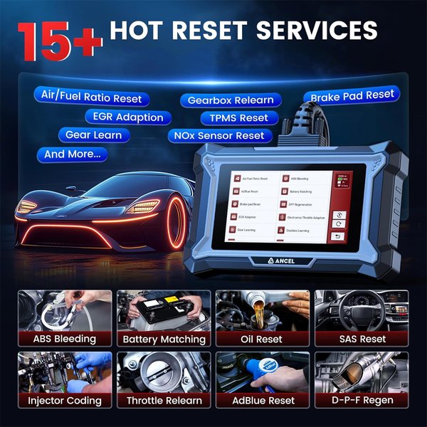 OBD2 Auto-Scanner Codeleser für alle Systeme Neuestes ANCEL DS200 DPF Regen A/F TPMS SRS ABS Öl EPB OBDII Auto-Diagnosegerät Tester