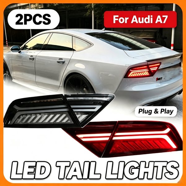 LED-Rückleuchte für Audi A7 S7 RS7 C7 2012-2018 Rücknebelleuchte Brems- und Blinkleuchten-Baugruppe