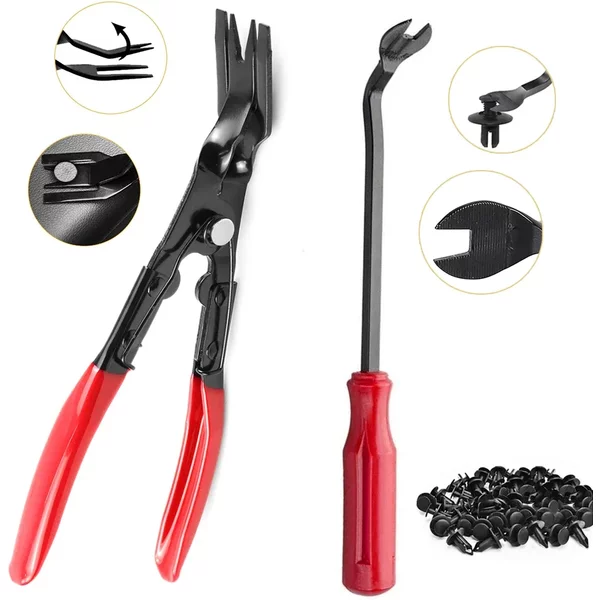Clips de retenue de pare-chocs de voiture, extracteur de clous, tournevis à mâchoire de fixation, kit de retrait de garniture, outils d'installation de modification en plastique RiSALE