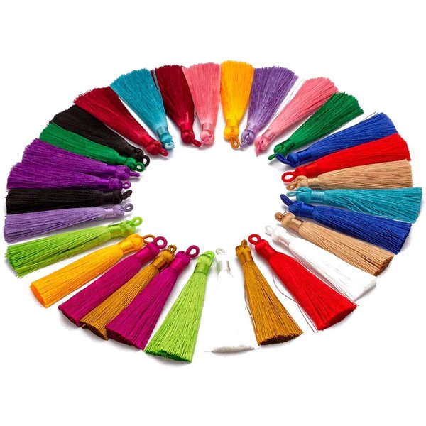10pcs Imitation Silk Tassels Charms For DIY Bracelets Earrings Keychains Jewelry Making Accessories Craft Material Supplies