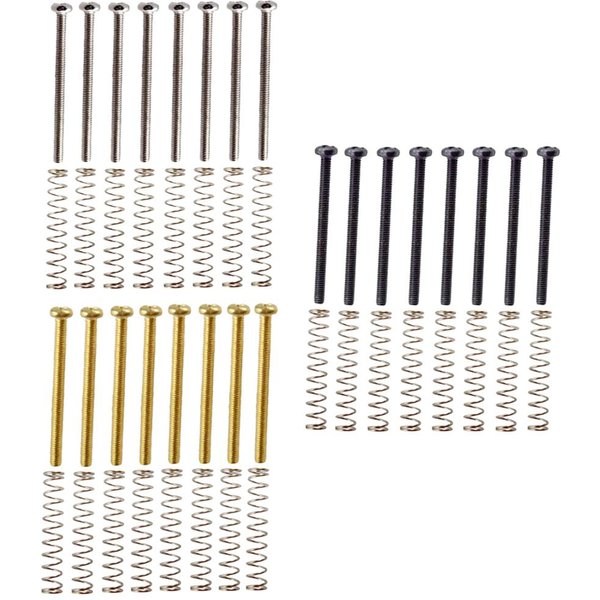 Tooyful 8 Pieces Metal Humbucker Double Coils Pickup Frame Clamp Screws + Springs for Electric Guitar Replacement Parts