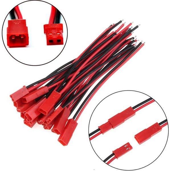 20pcs Male&Female Connector JST Plug Cable DIY 2 Pin Connectors Terminals