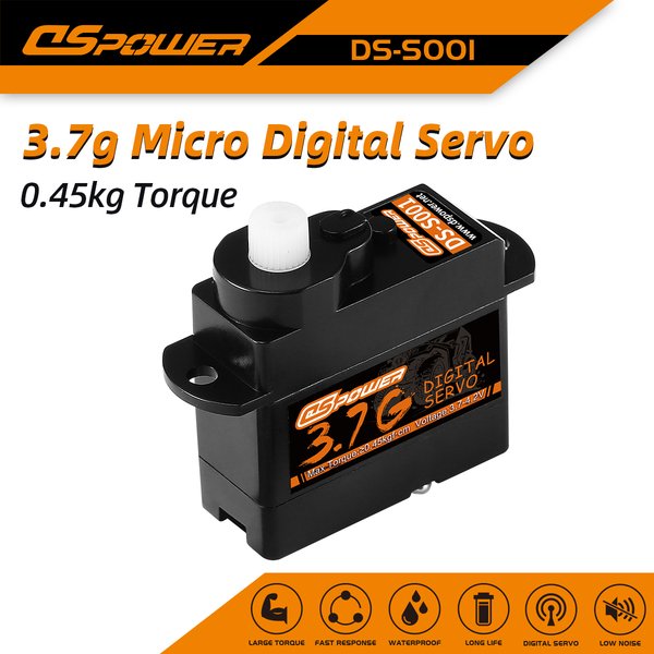 DSpower 3,7g Micro Digital Servo mit Kunststoffgetriebe Mini-Servos für RC-Auto Flugzeuge Hubschrauber Drohne Kamera RC-Boot