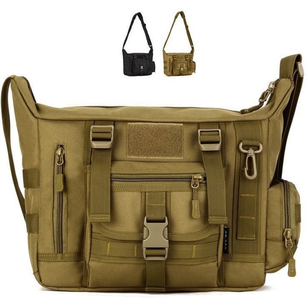 14 Inch Laptop Shoulder Bag Men Sports Bags Man Tactical Single Backpack Men's A4 Document Molle Messenger Bag