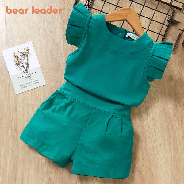Bear Leader – ensemble de vêtements d'été pour petites filles, T-Shirt à manches courtes + pantalon, 2 pièces, costumes pour enfants, nouvelle collection
