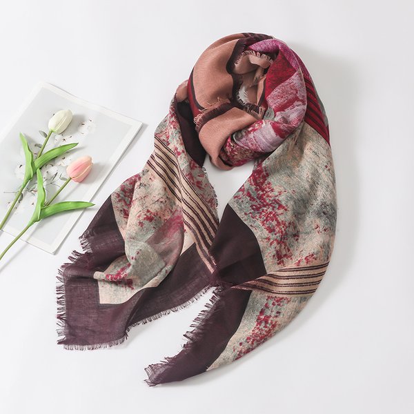 Châle en Viscose à Franges Carrées pour Femme, Hijab Musulman de Haute Qualité, 2023x135cm, 135