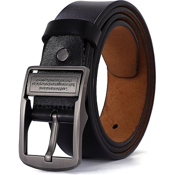 2023 Real Genuine Leather Belts for Men Luxury Designer Brand High Quality Plus Size 130 140 150 160 170 cm Male Pin Buckle Belt