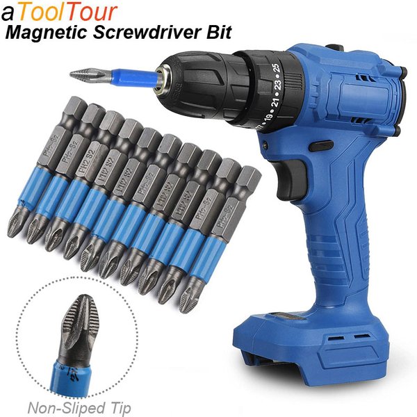 Magnetische Schraubendreher-bits Set PH1 PH2 PH3 PZ1 PZ2 PZ3 Anti-slip 1/4 Hex Schaft Fit Hand Bohrmaschine Fahrer werkzeug Teil Zubehör
