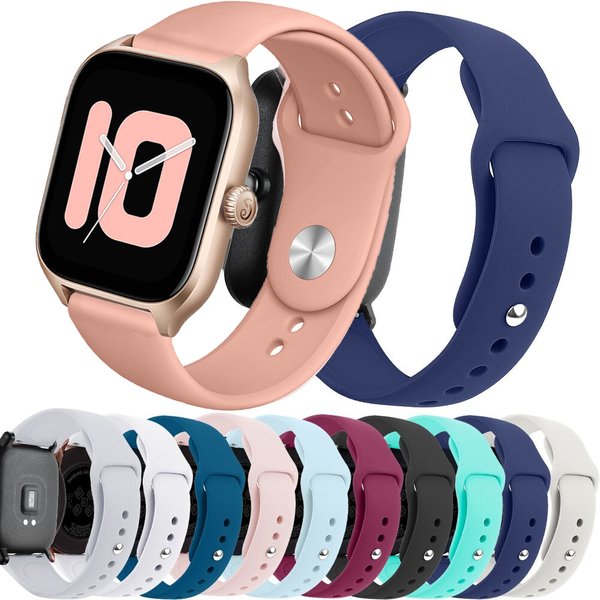 Bracelet en silicone pour Amazfit GTS 2 4 Mini/GTS 3/GTS 2e, bracelet pour Bip 5 6, pour Amazfit GTR 3 Pro/GTR 2 4, bracelet BALANCE 2 1.