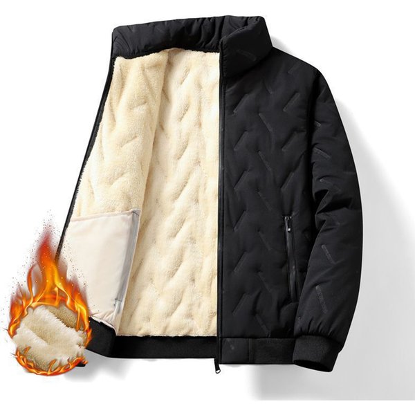 Hohe Qualität Winter männer Zipper Gestrickte Lange Ärmeln Jacke Warme Verdicken Fleece stehkragen Top Casual Mode Mantel 2025