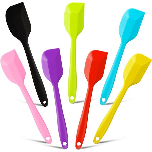 LMETJMA 27 cm spatule en Silicone résistant à la chaleur antiadhésive spatules flexibles grattoirs cuisson spatule de cuisson outil de mélange KC0448