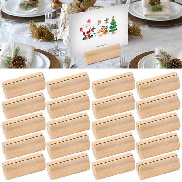 10/20 Stück Holz-Tischkartenhalter, Basis, Namenskarte, Tischnummernhalter, Fotohalter für Weihnachts- und Hochzeitsdekorationen (ohne Karten)