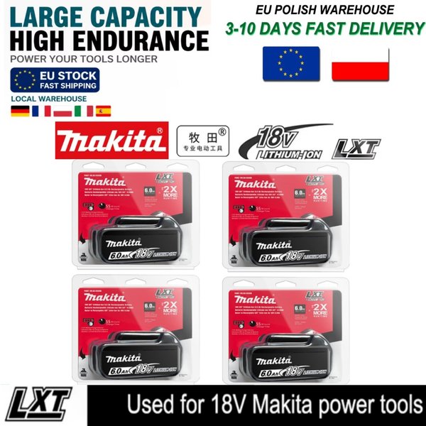 100% oryginalna bateria Makita, akumulator litowy 18V 6Ah/5Ah 9Ah do narzędzi Makita DTW700 DDF487 DTD173 DGA404 HR140D DJV182