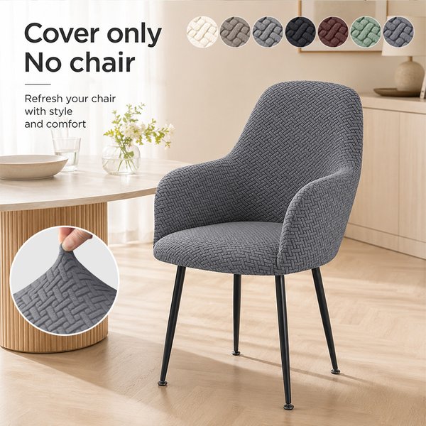 1/2 pièces housses de chaise Jacquard bras haut housse de chaise de salle à manger housse de siège de chaise élastique protecteur pour mariage salon maison