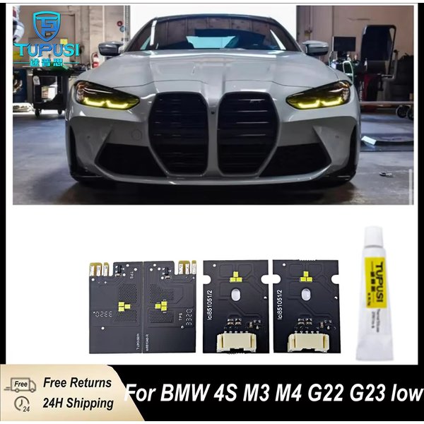 Modules LED DRL jaunes, version UE, pour BMW Série 4 M3 M4 G80 G82 G83 G22 G23 G26 2021-2024, feux de jour à LED