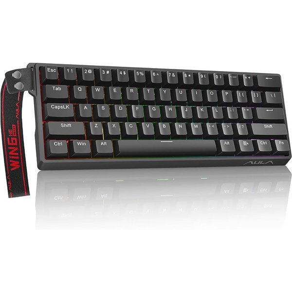 Claviers filaires magnétiques AULA WIN60 WIN68 HE, clavier mécanique à déclenchement rapide 8K, retour RGB, hotswap, pour PC Gamer, cadeaux